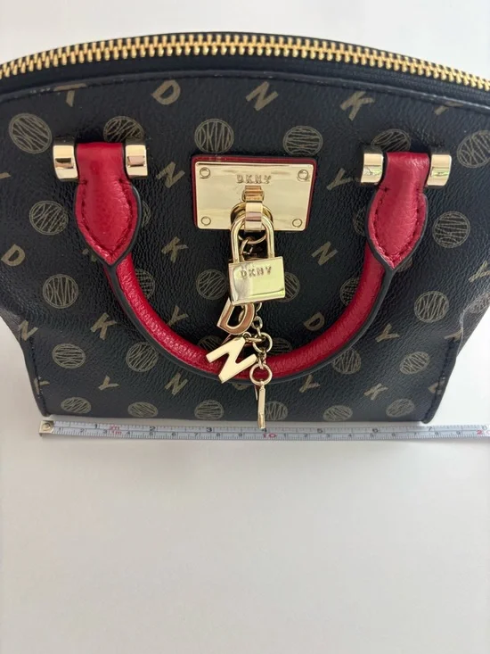 DKNY Elissa Mini Heritage Logo Satchel - Picture 8 of 9